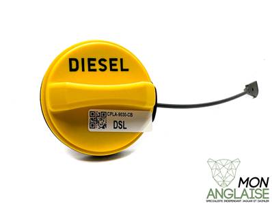 Bouchon de réservoir à carburant 1/4 tour jaune Jaguar New XJ V6 Diesel de 2010 à 2013