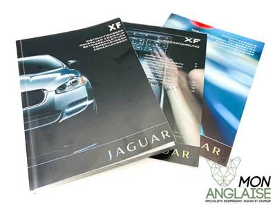 Ensemble manuel du conducteur allemand / Jaguar XF V6 - V8 de 2008 à 2011