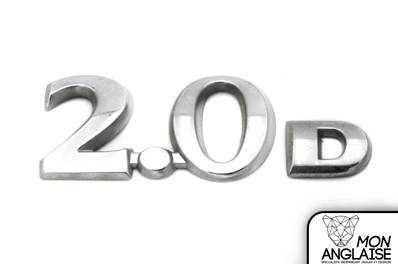 Badge - logo "2.0D" / Jaguar X-Type Diesel de 2001 à 2009