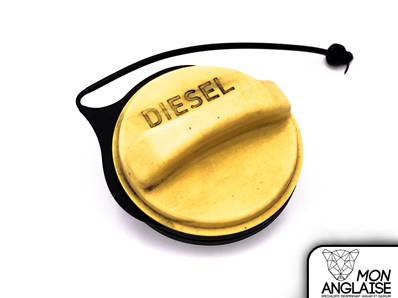 Bouchon de réservoir de carburant diesel jaune / Jaguar S-Type V6 Diesel de 2004.5 à 2008