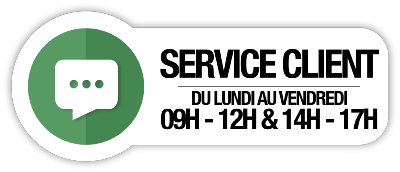 Service Client ouvert la semaine de 09h à 12h et de 14h à 17h